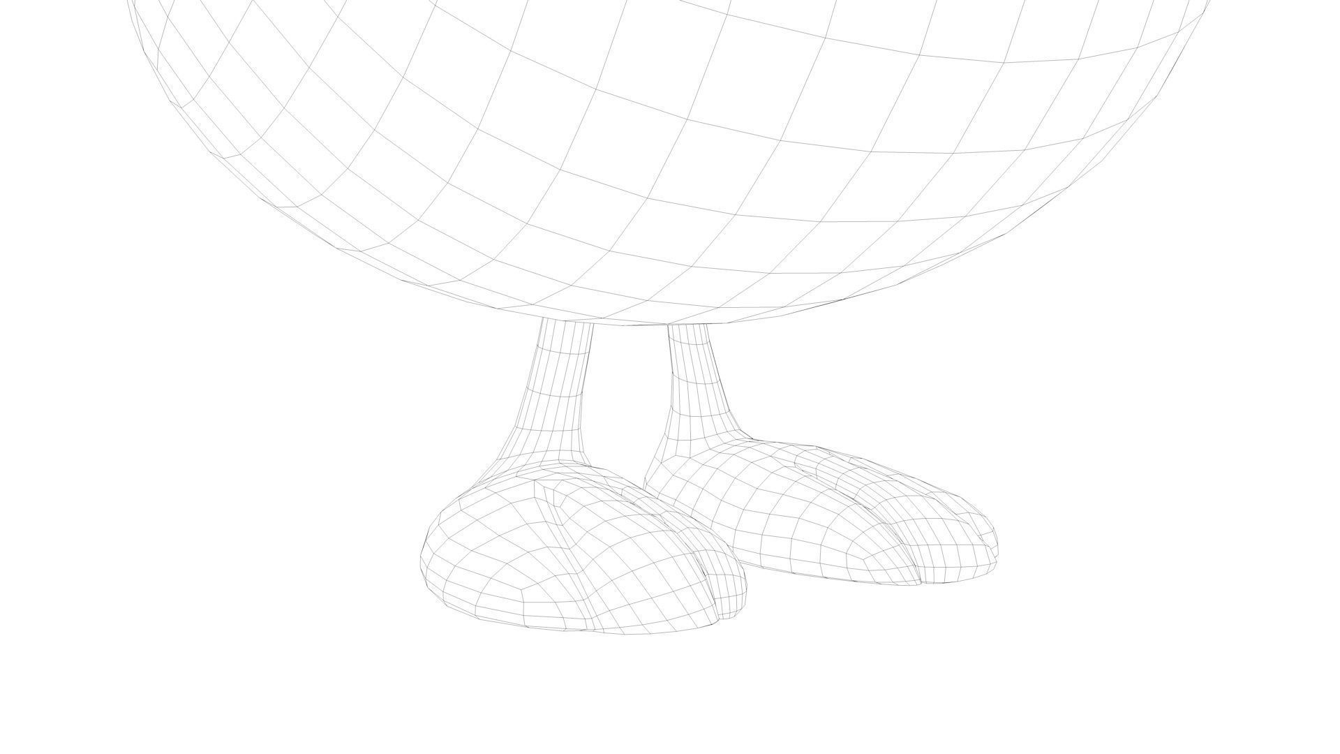 Cartoon Cute Bird Low-poly 3D model_15