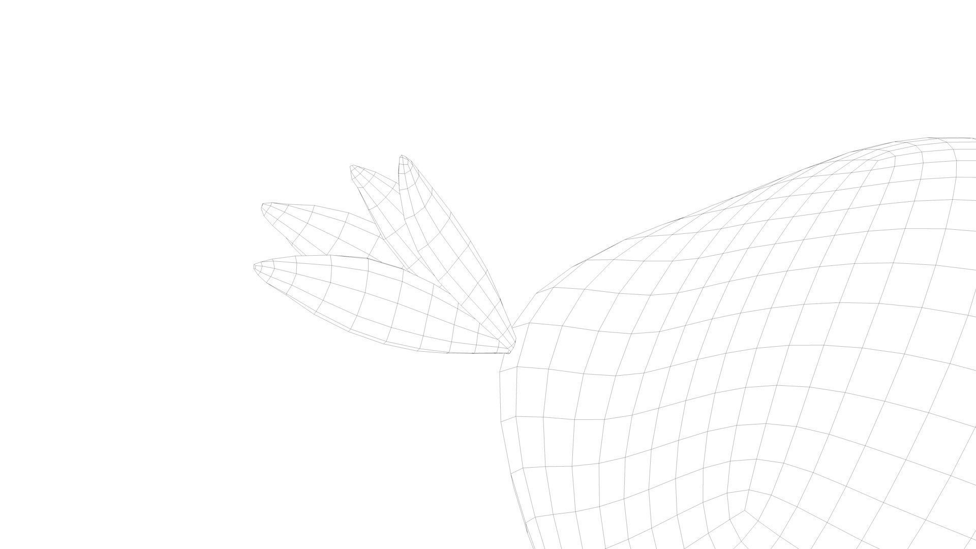 Cartoon Cute Bird Low-poly 3D model_17