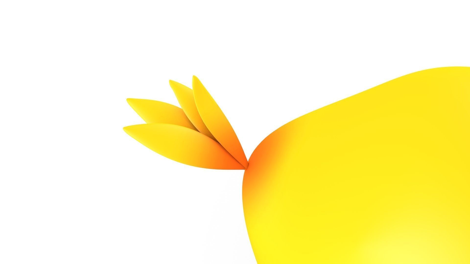 Cartoon Cute Bird Low-poly 3D model_6