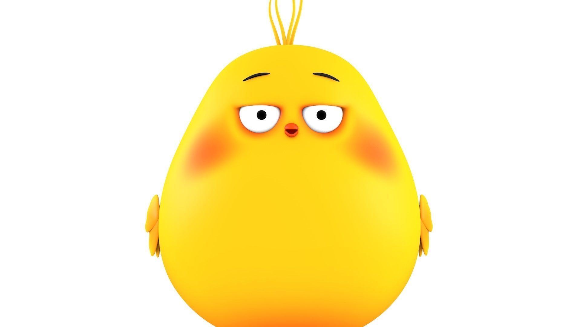 Cartoon Cute Bird Low-poly 3D model_8