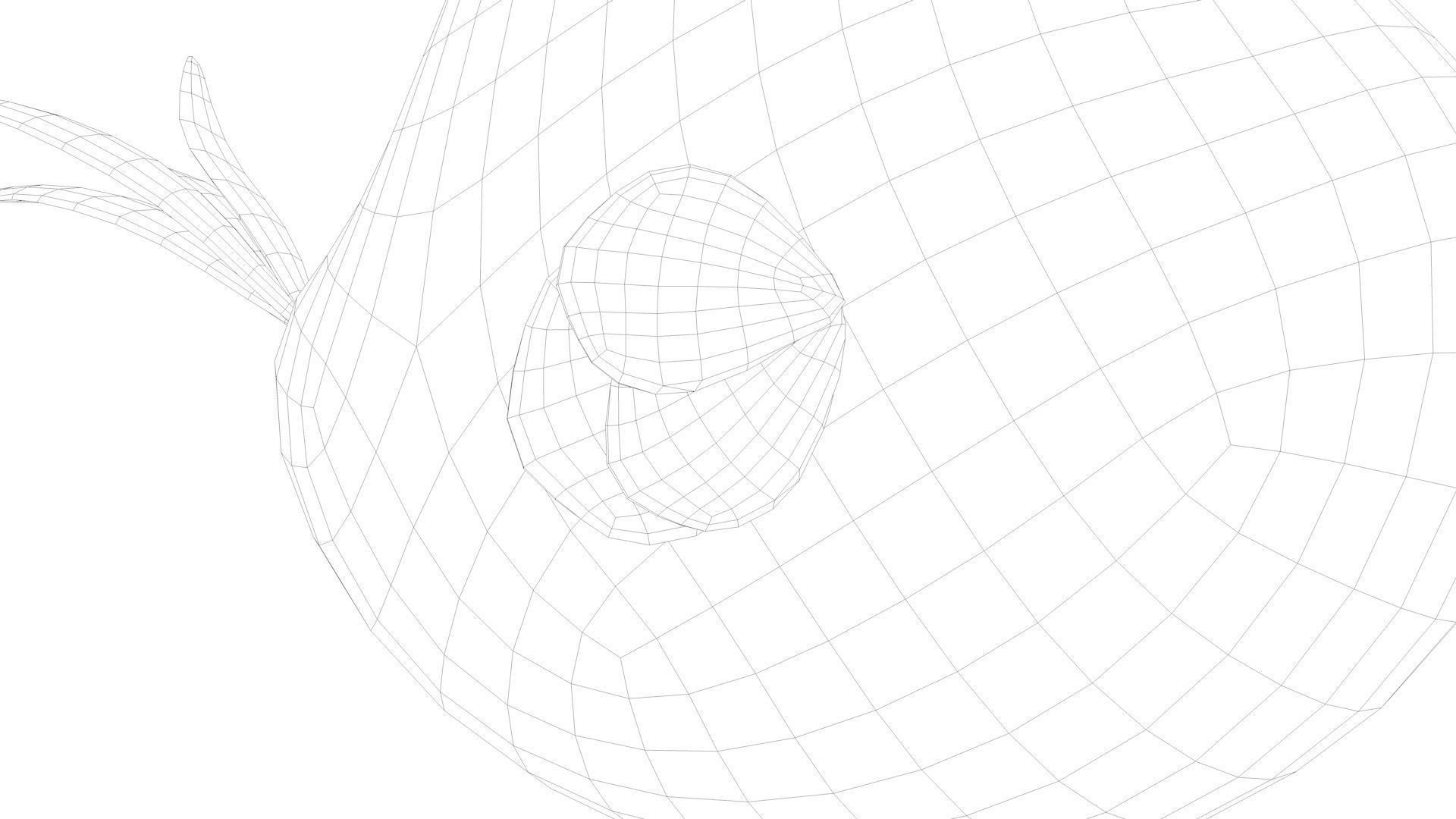 Cartoon Cute Bird Low-poly 3D model_16