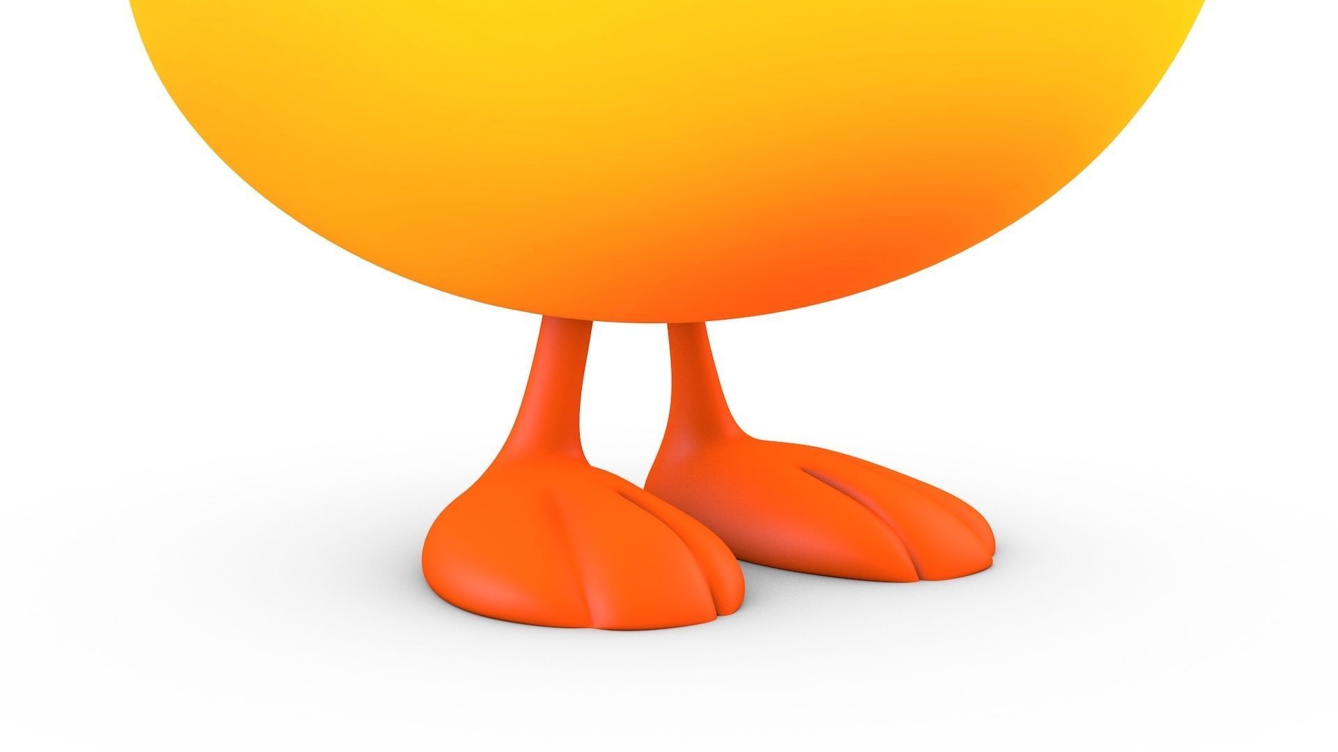 Cartoon Cute Bird Low-poly 3D model_4