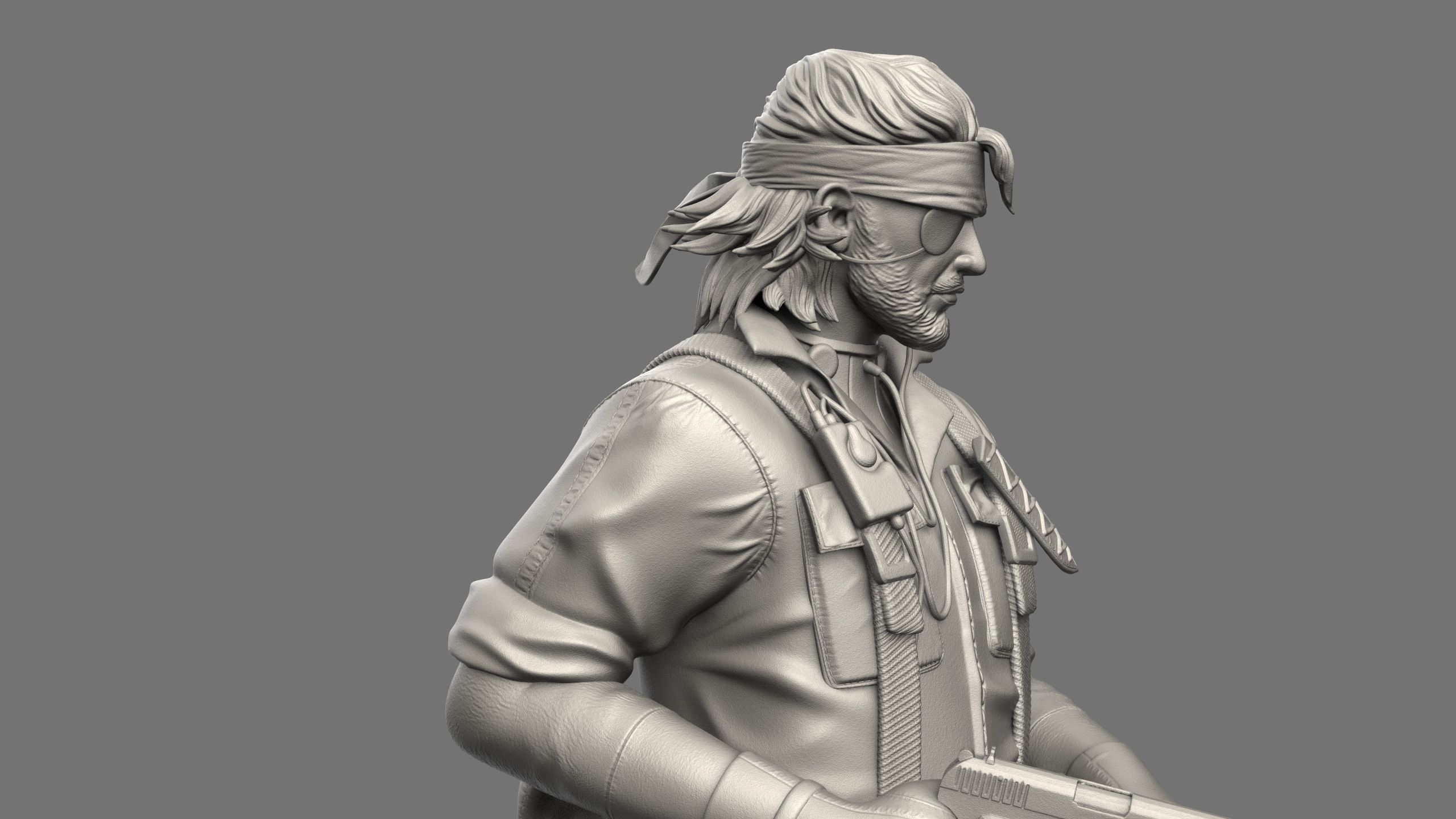 Snake Metal Gear Solid 3 figure 3D print model_6