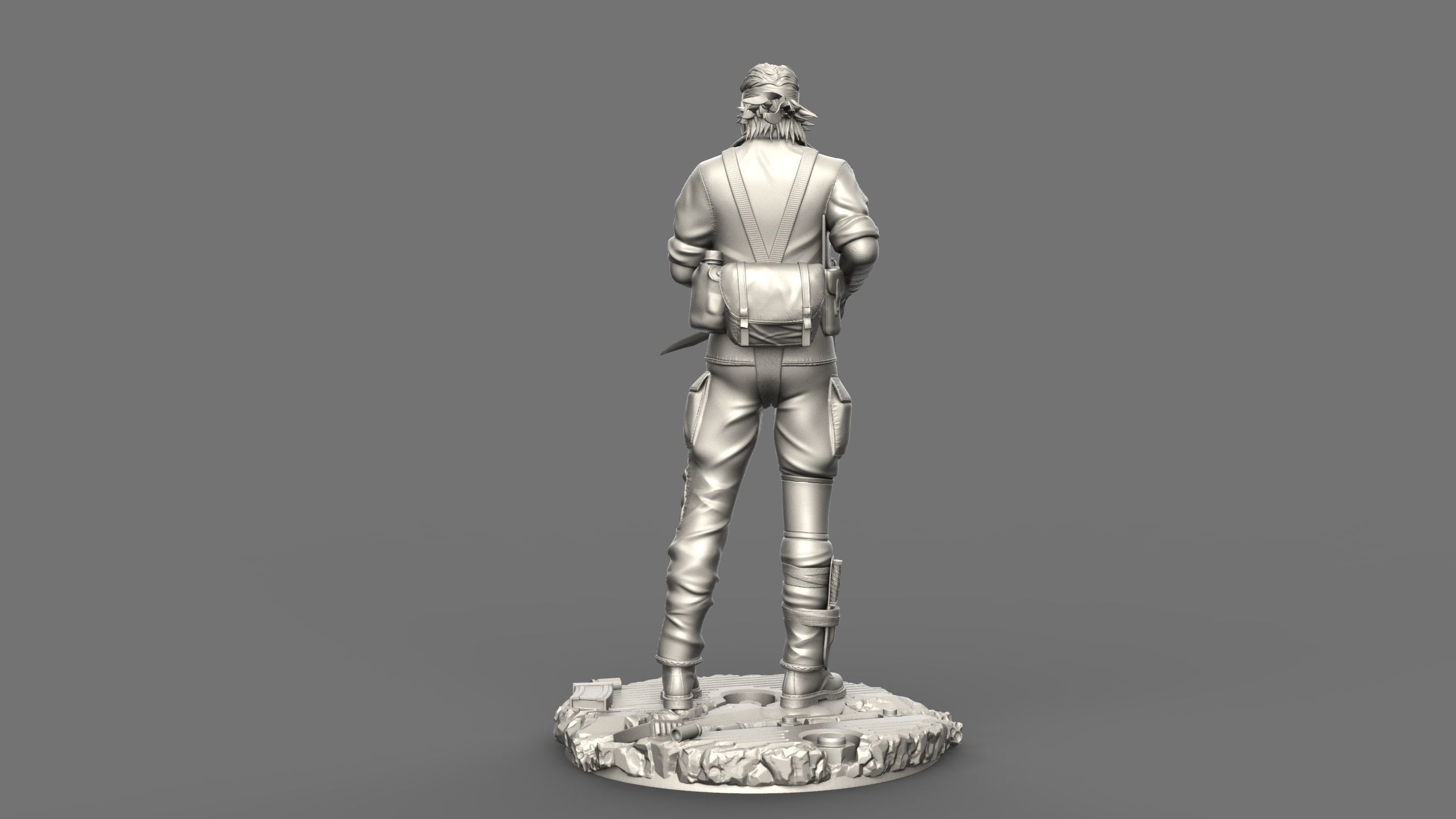 Snake Metal Gear Solid 3 figure 3D print model_3