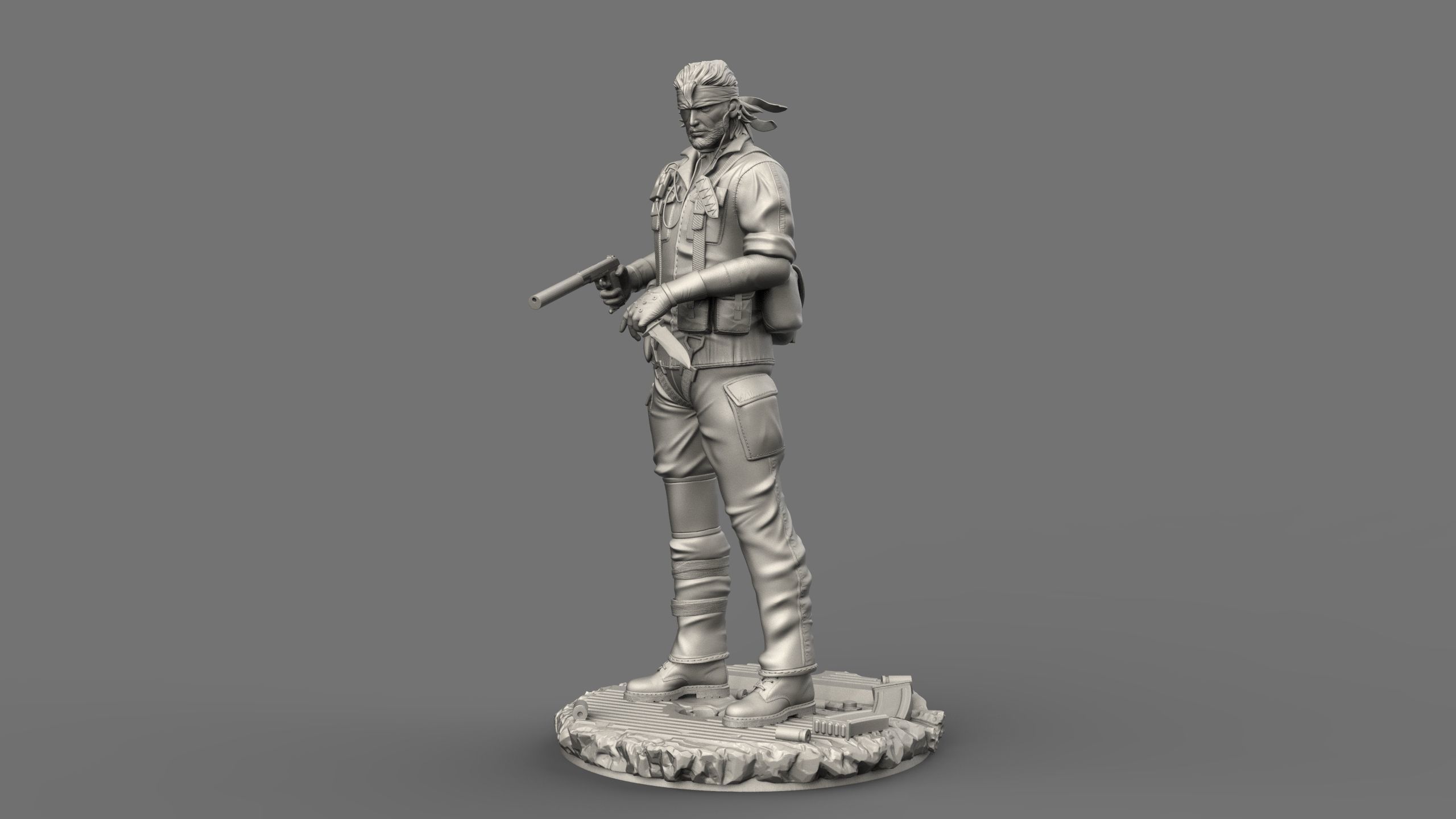 Snake Metal Gear Solid 3 figure 3D print model_4