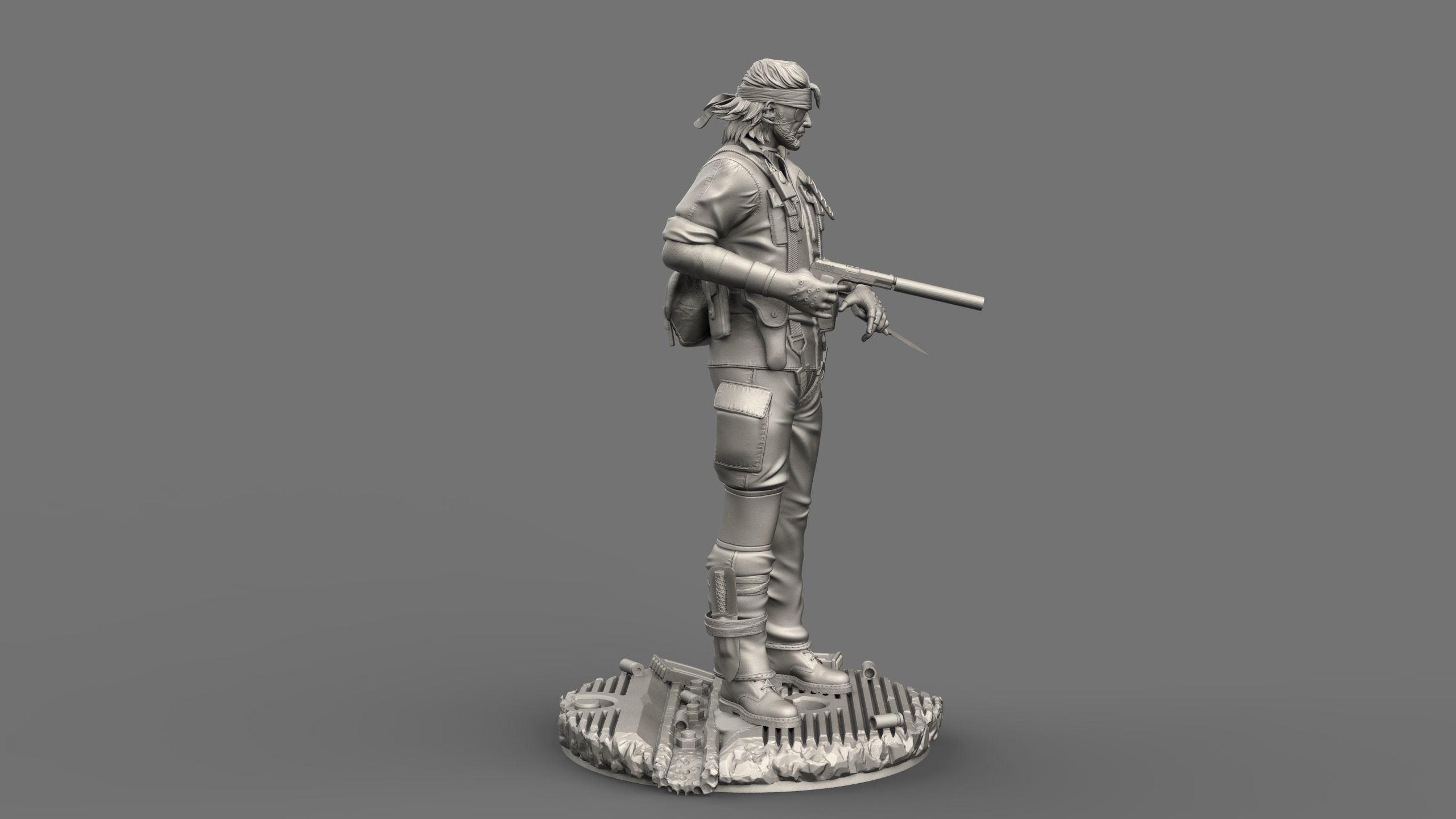 Snake Metal Gear Solid 3 figure 3D print model_2