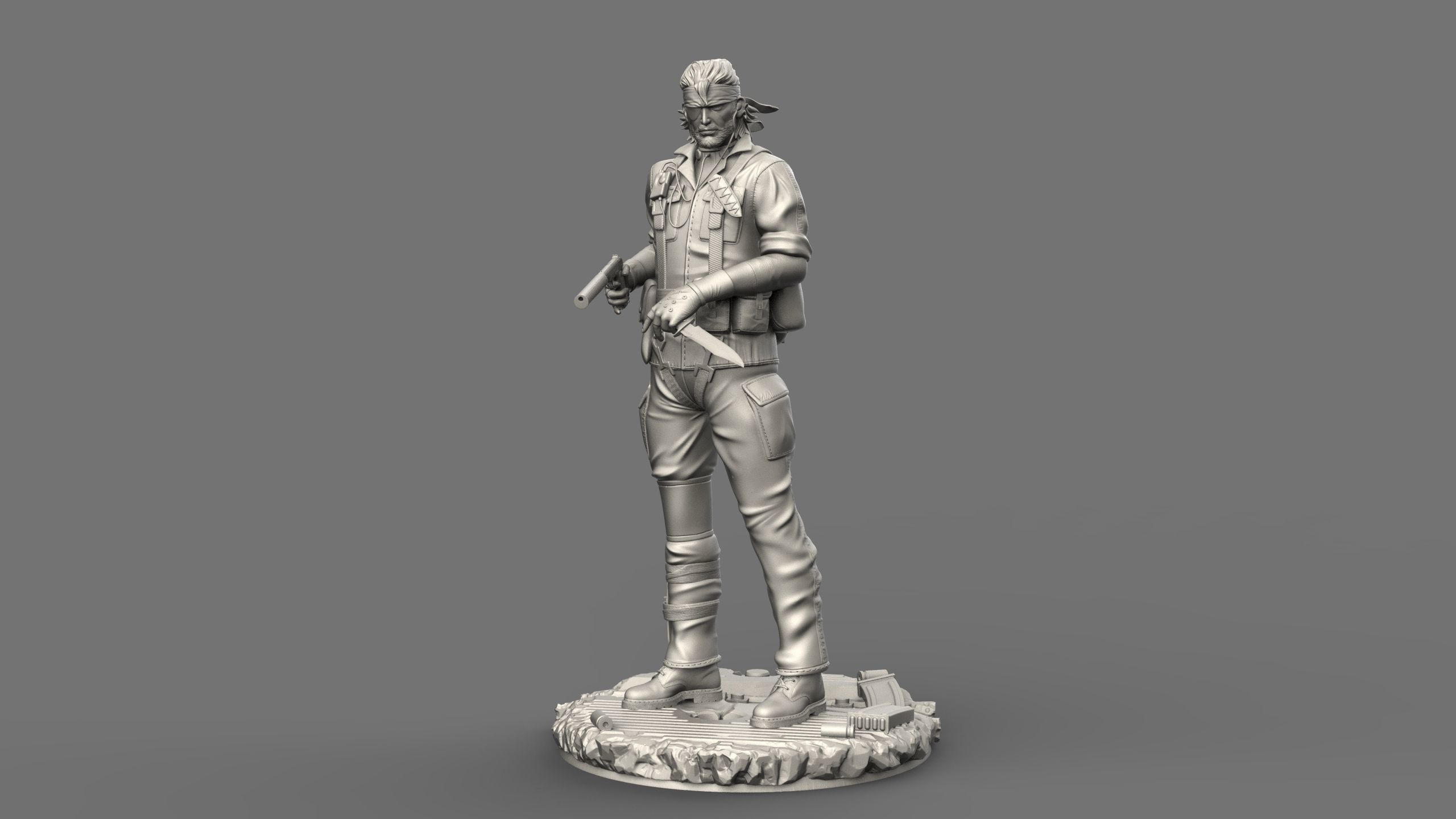 Snake Metal Gear Solid 3 figure 3D print model_1