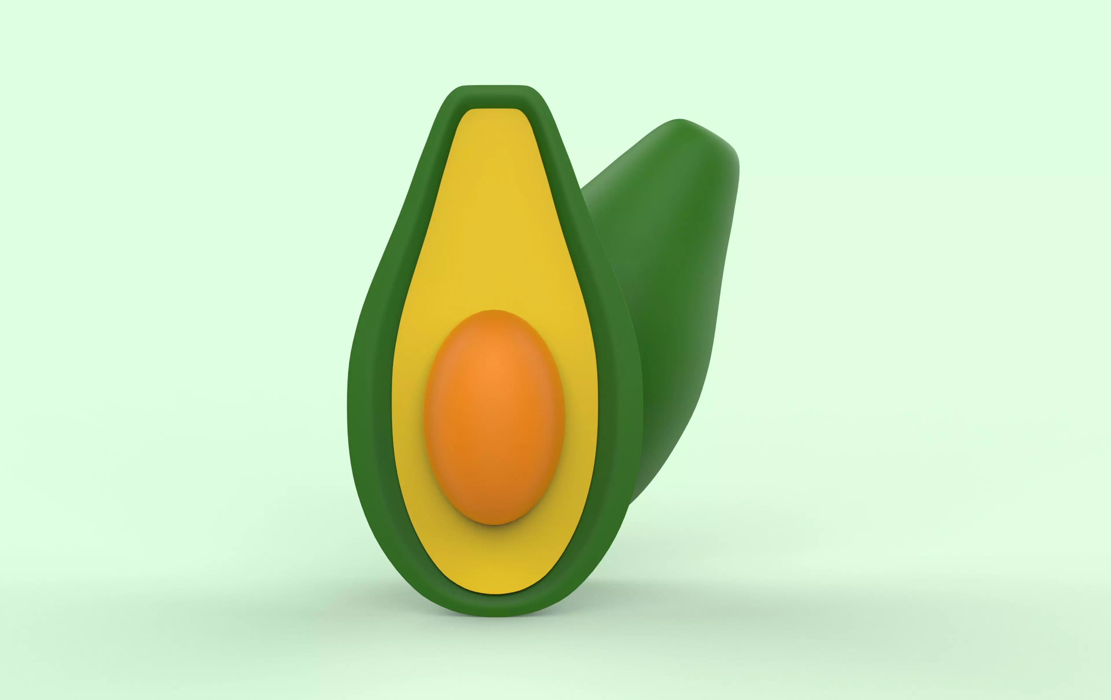 avocado Low-poly 3D model