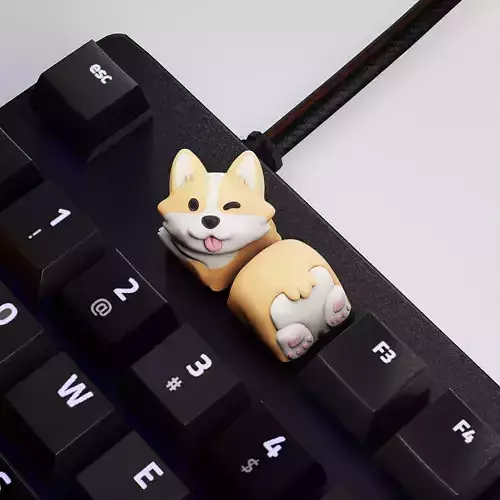 Puppy Corgi keycaps - Mechanical Keyboard 3D print model