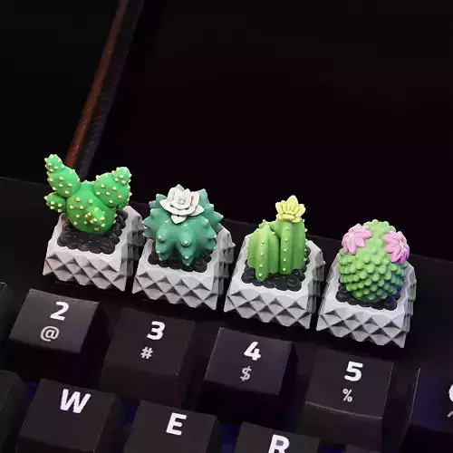 Cactus keycaps - Mechanical Keyboard 3D print model