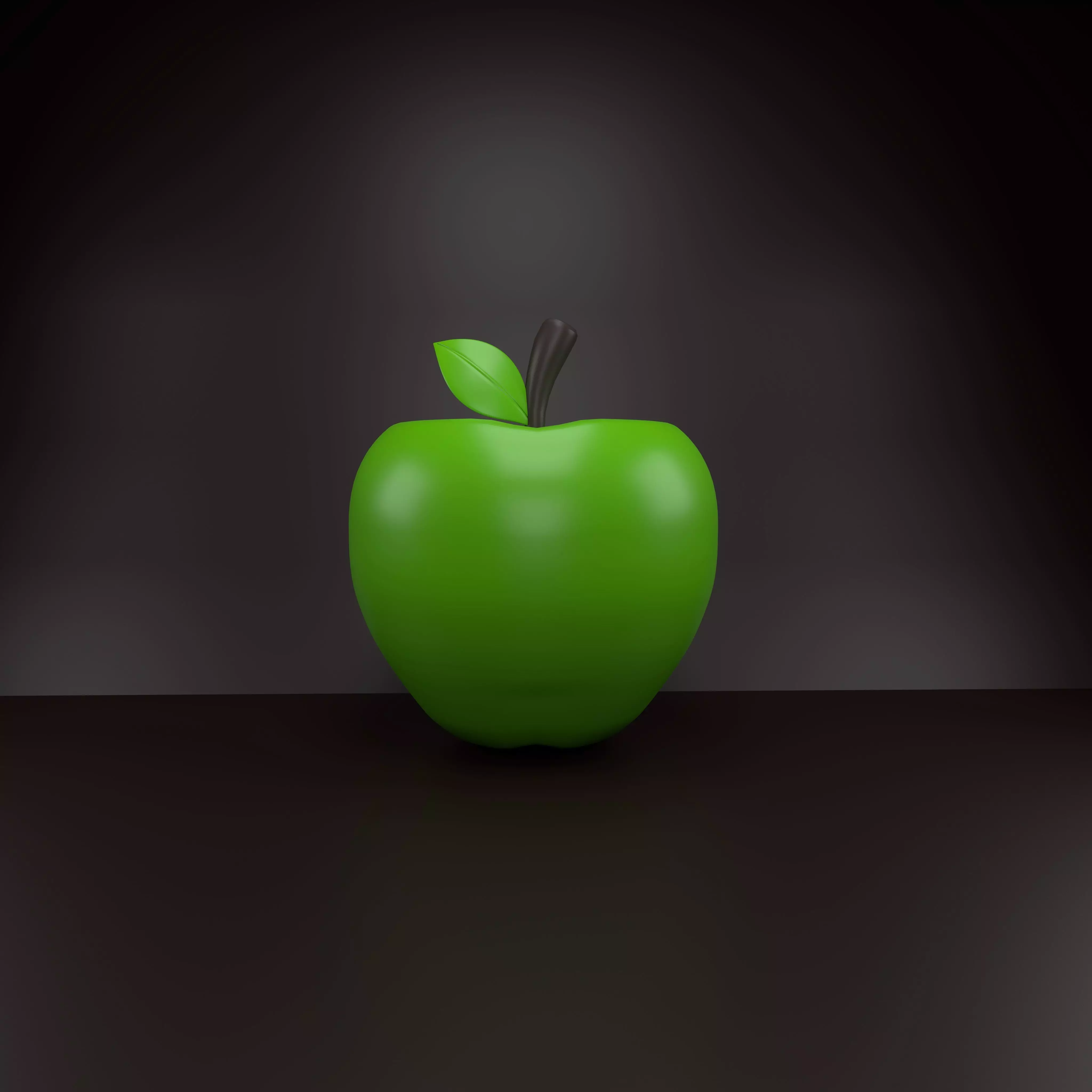 apple Low-poly 3D model_0
