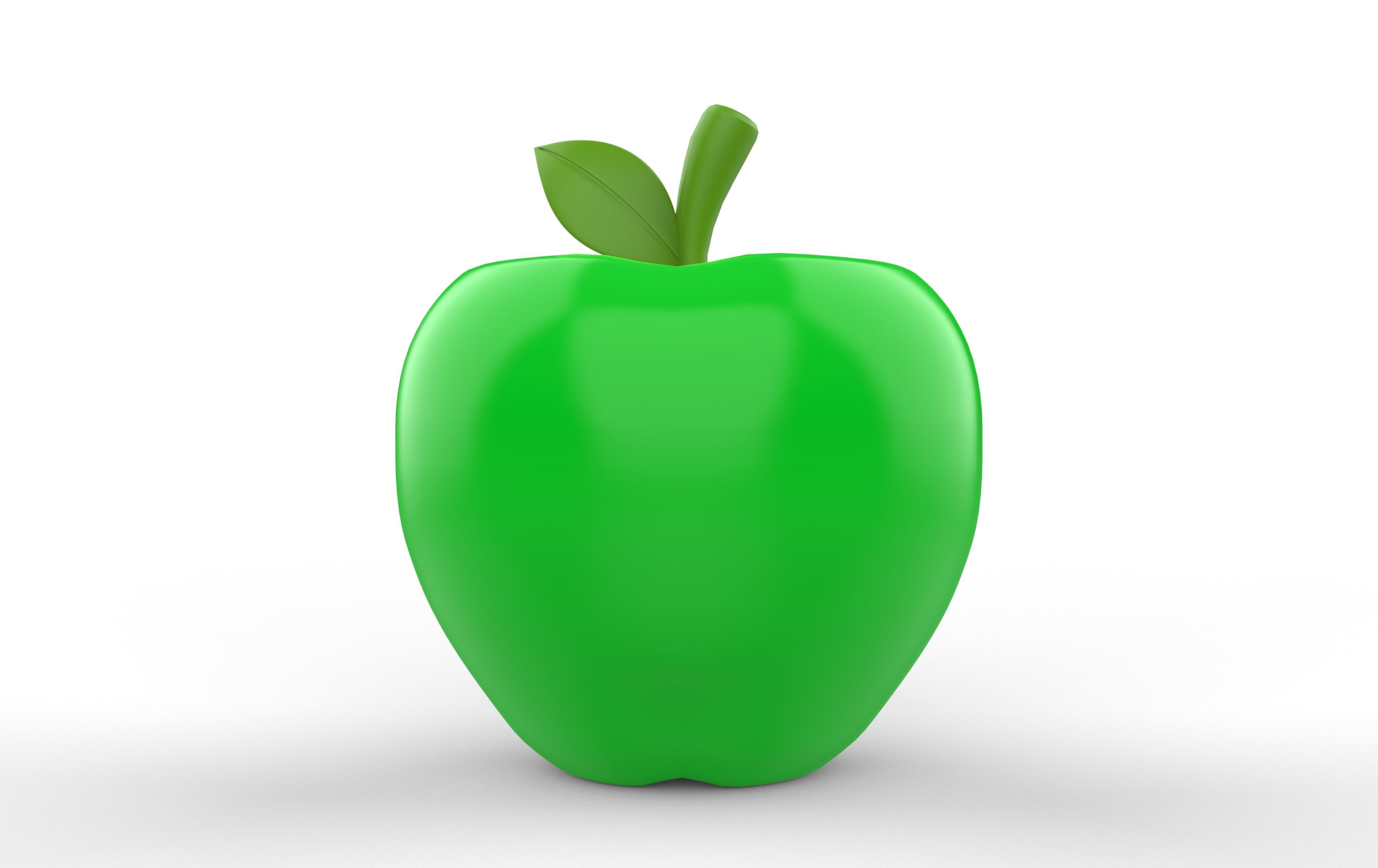 apple Low-poly 3D model_4