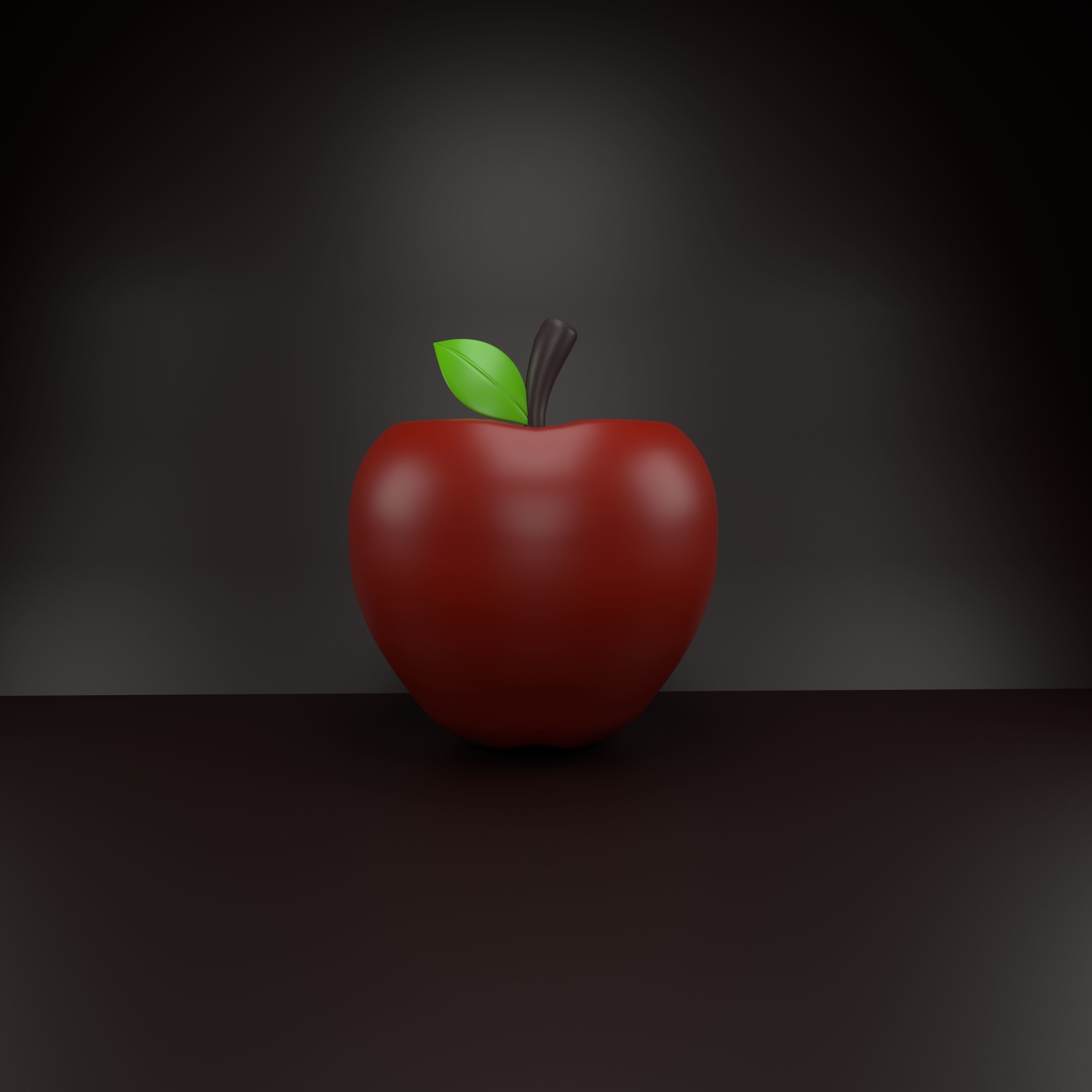 apple Low-poly 3D model_2