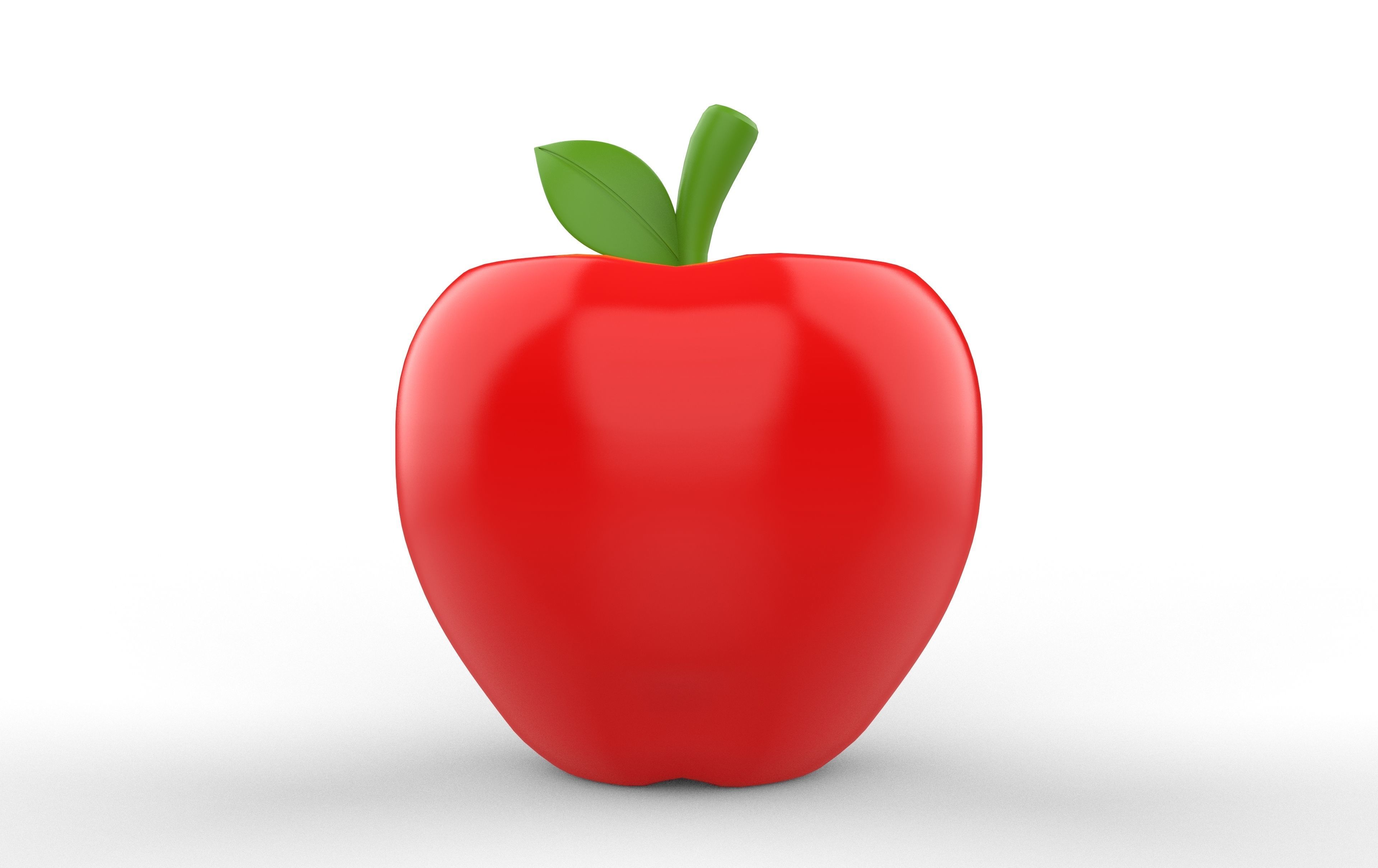 apple Low-poly 3D model_3
