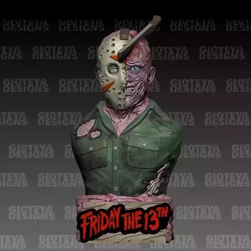 Friday The 13th Jason Voorhees Bust v1 3D model