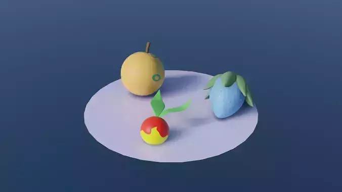 Pokemon Berries Set 2 Low-poly 3D model