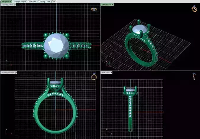 Anillo Solitario para mujer  3D print model