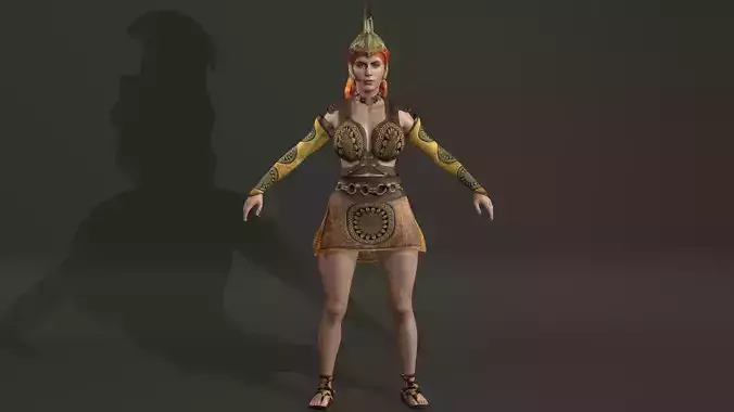 Athena Low-poly 3D model