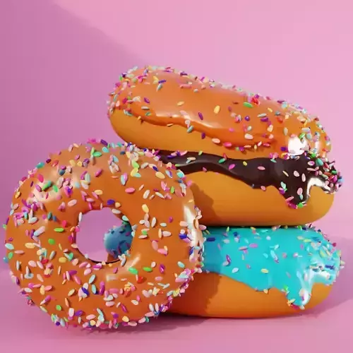 Doughnuts 3d models  3D model