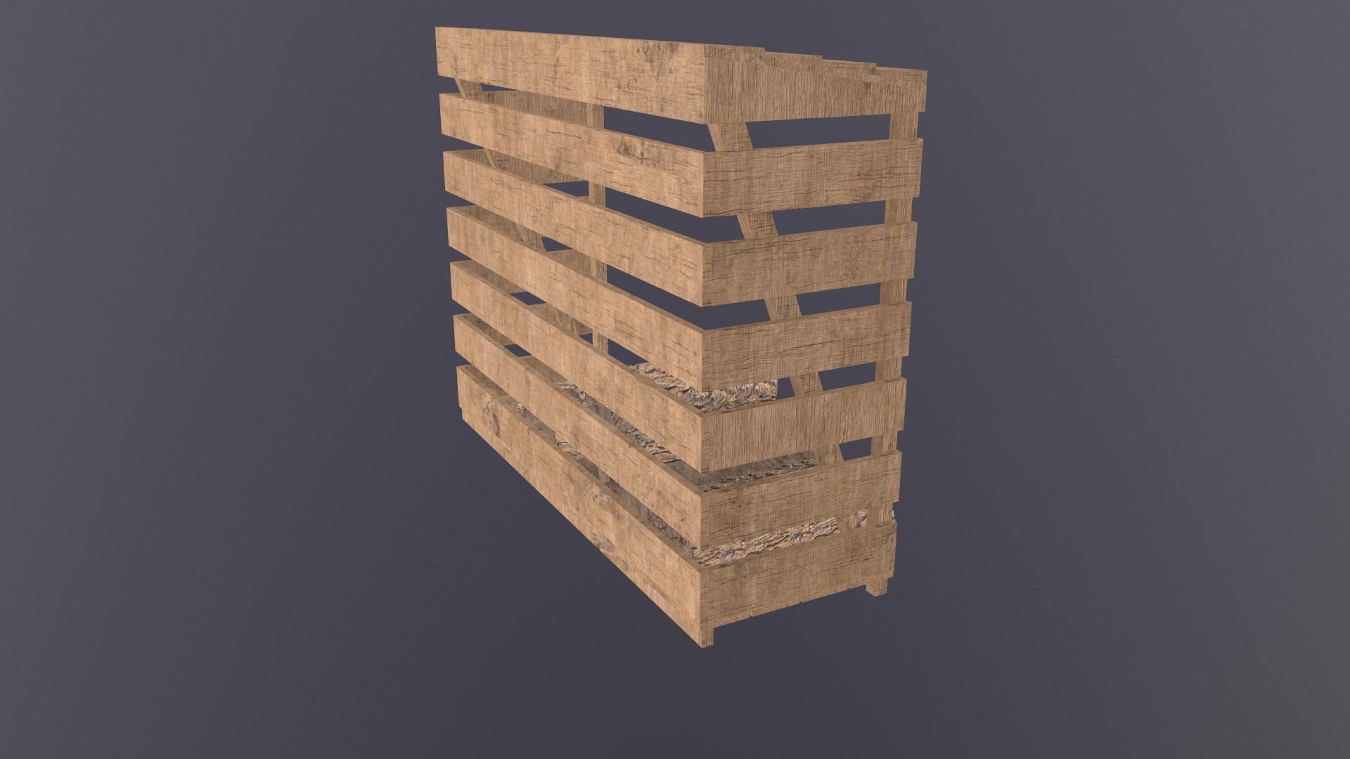 Low Poly Woodshed Low-poly 3D model_4