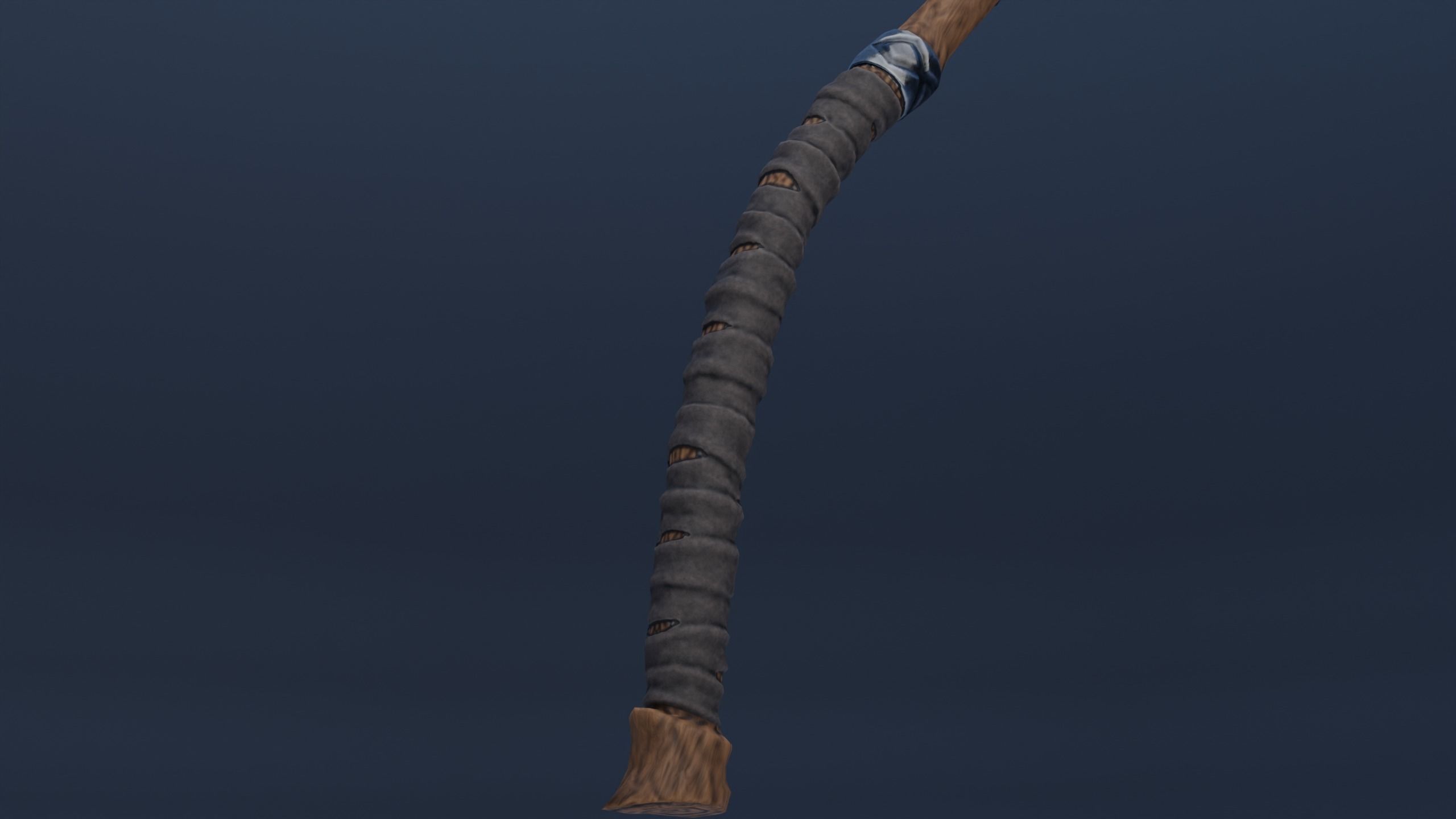 Fantasy low-poly scythe Low-poly 3D model_6