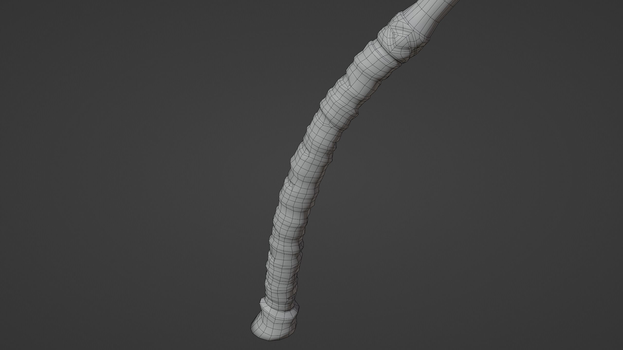 Fantasy low-poly scythe Low-poly 3D model_9