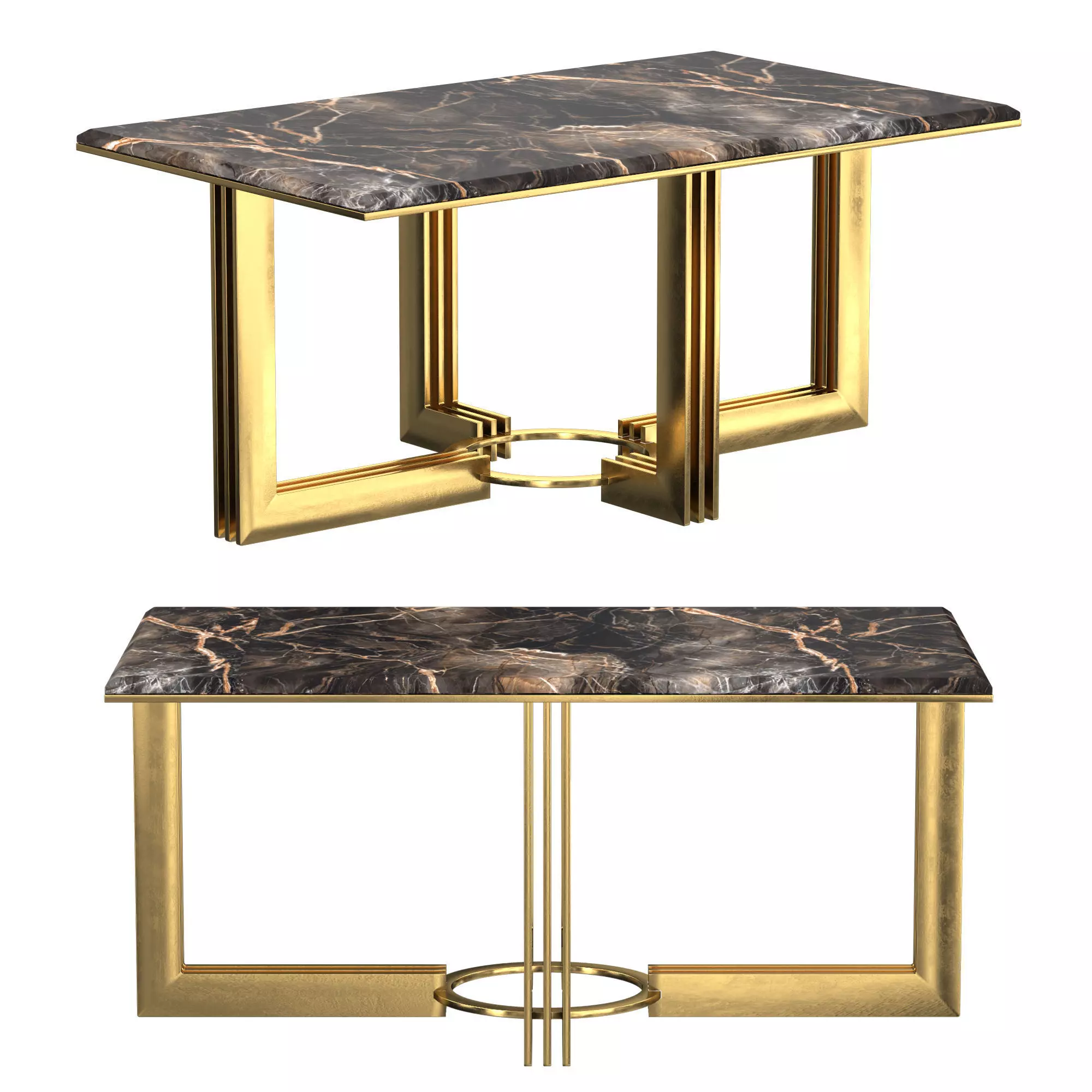 Exclusive Marble Coffee Table 3D model_0