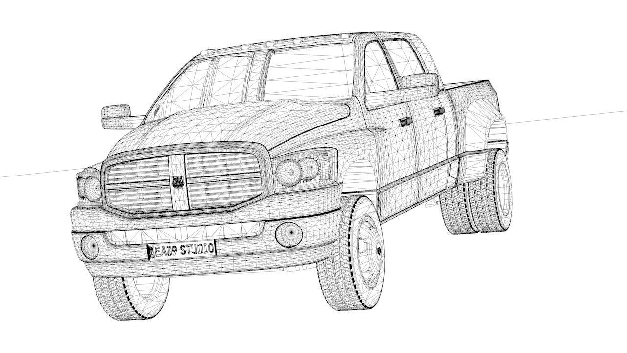 2005 Dodge Ram 3500  3D model_8