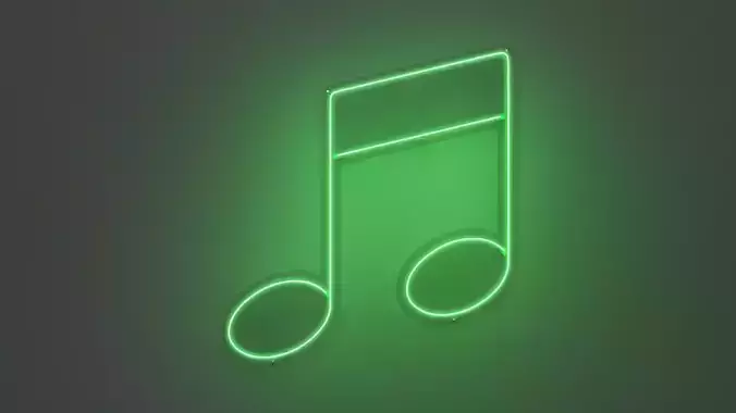 Music Note 3 - Neon Sign