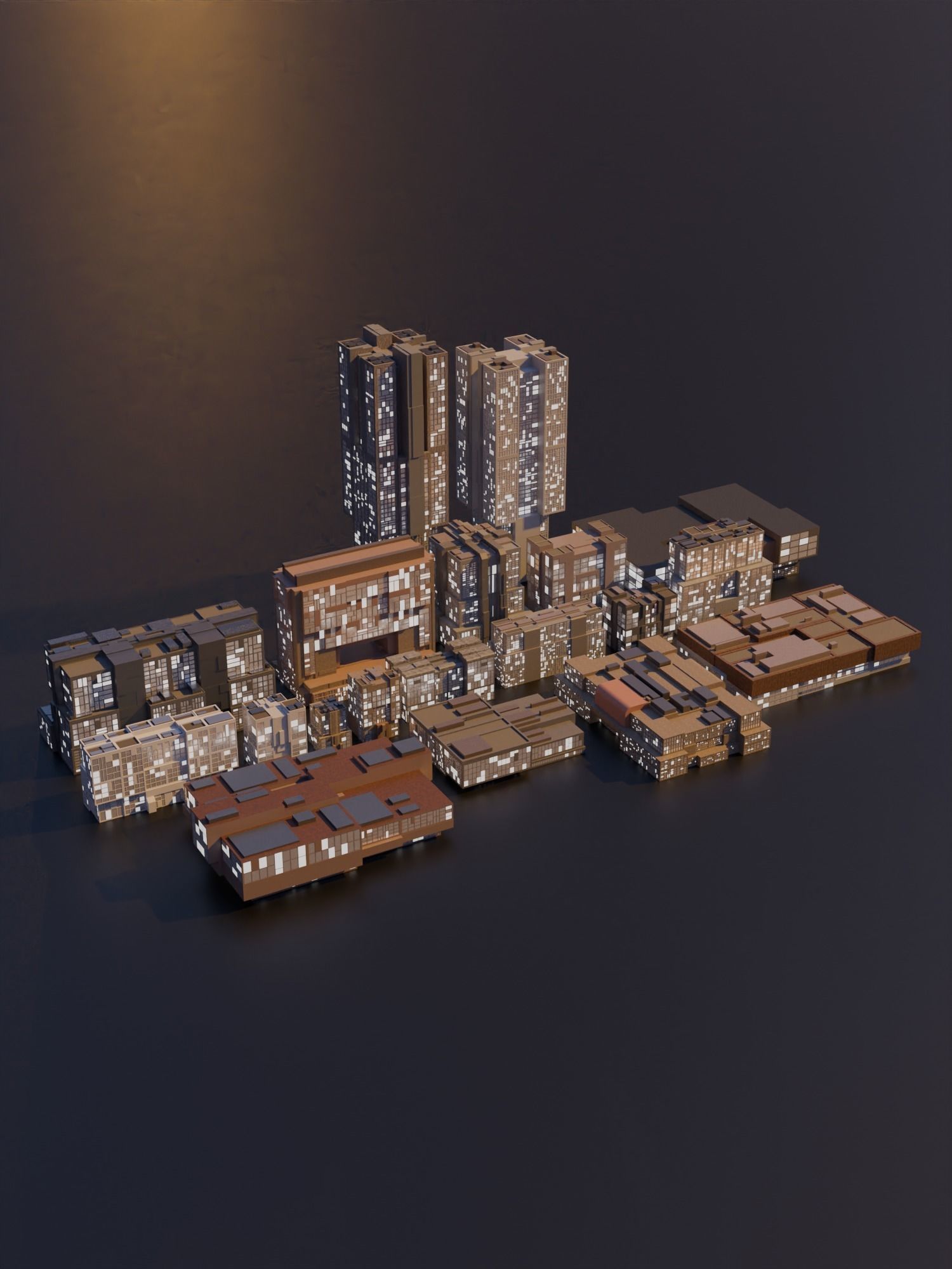 Sci-Fi Cyberpunk Buildings Pack -26 Buildings 3D Model Free 3D model_1