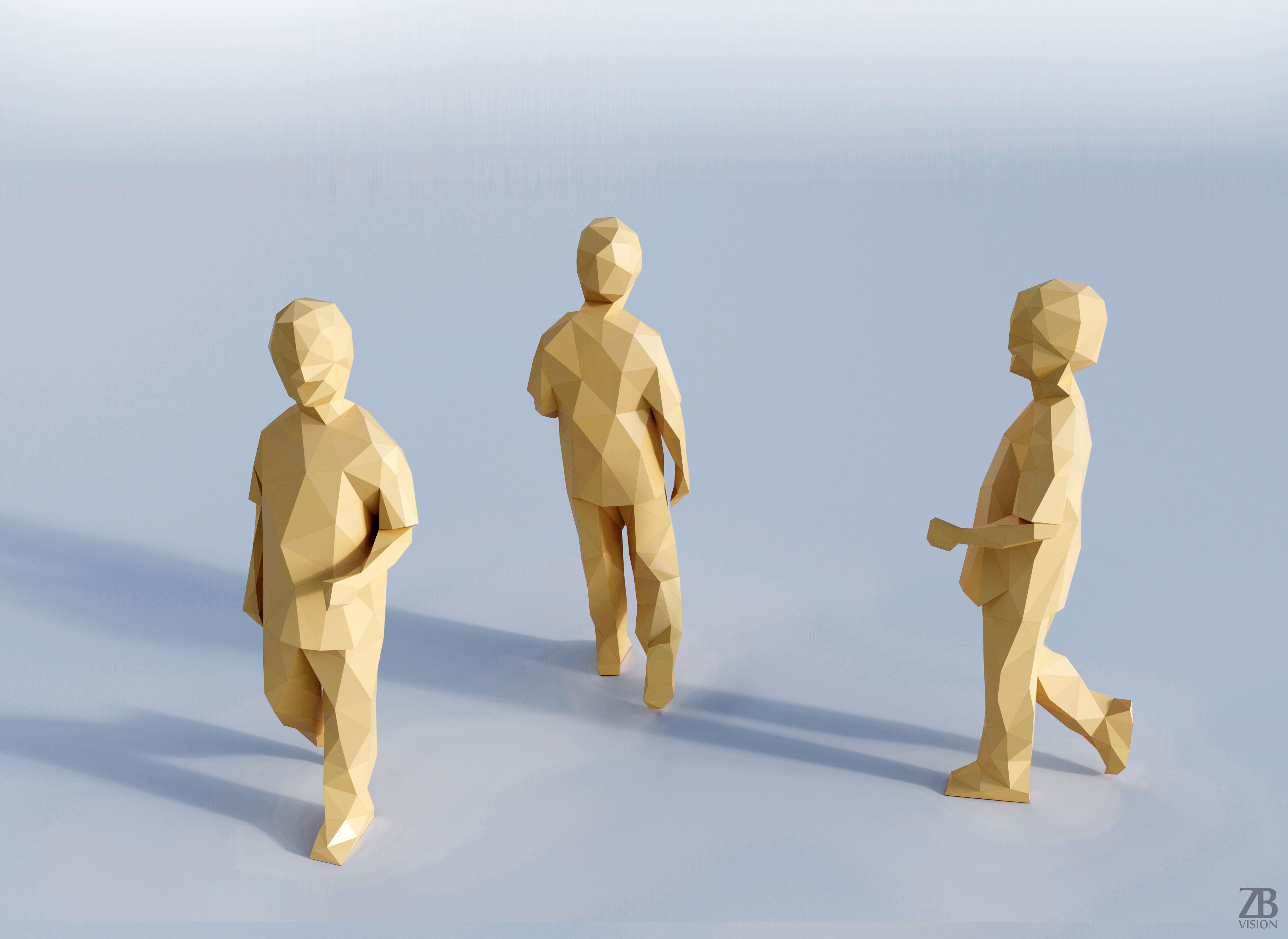 Lowpoly Kid 011 3D model_1