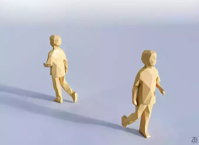 Lowpoly Kid 011 3D model Lowpoly Kid 011 3D model