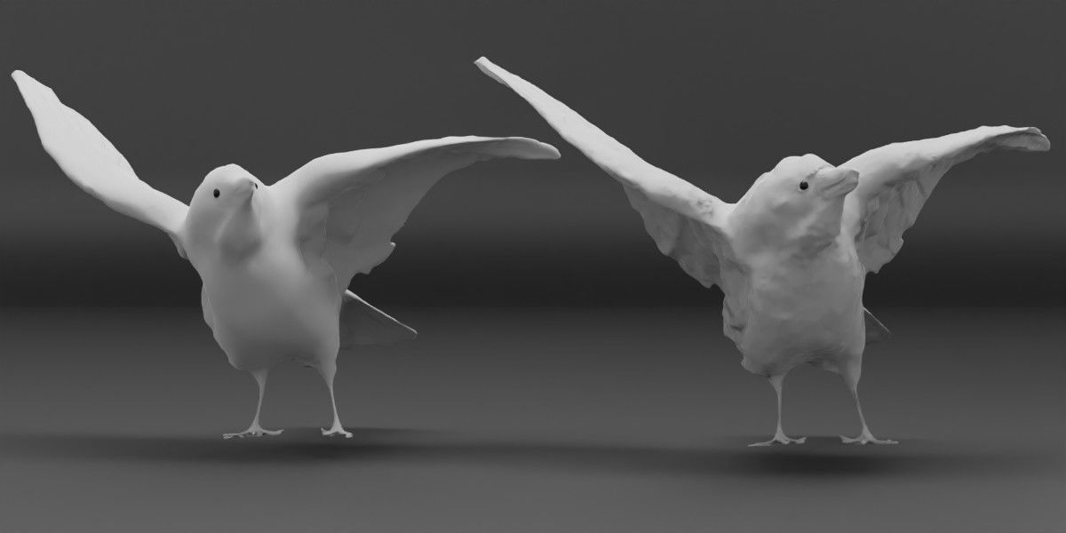 Photorealistic Raven Crow Low-poly 3D model_5