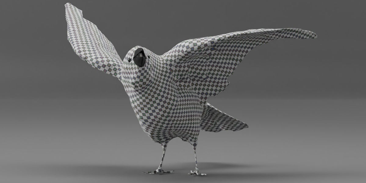 Photorealistic Raven Crow Low-poly 3D model_10