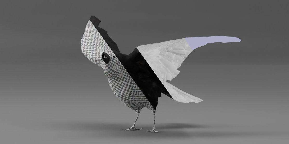 Photorealistic Raven Crow Low-poly 3D model_3