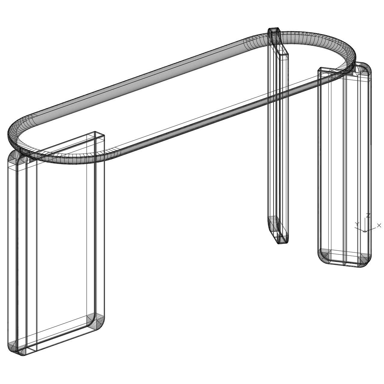 LuxLucia Casa OASIS Console Table 3D model_6