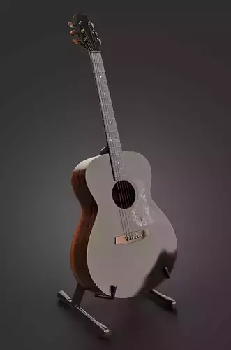 Godin 6 String acoustic-electric-guitar Low-poly 3D model
