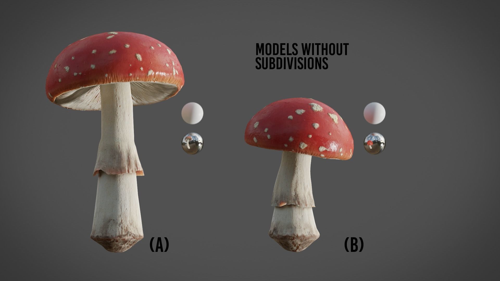 Mushrooms Fly Agaric or Amanita muscaria 3D model_15