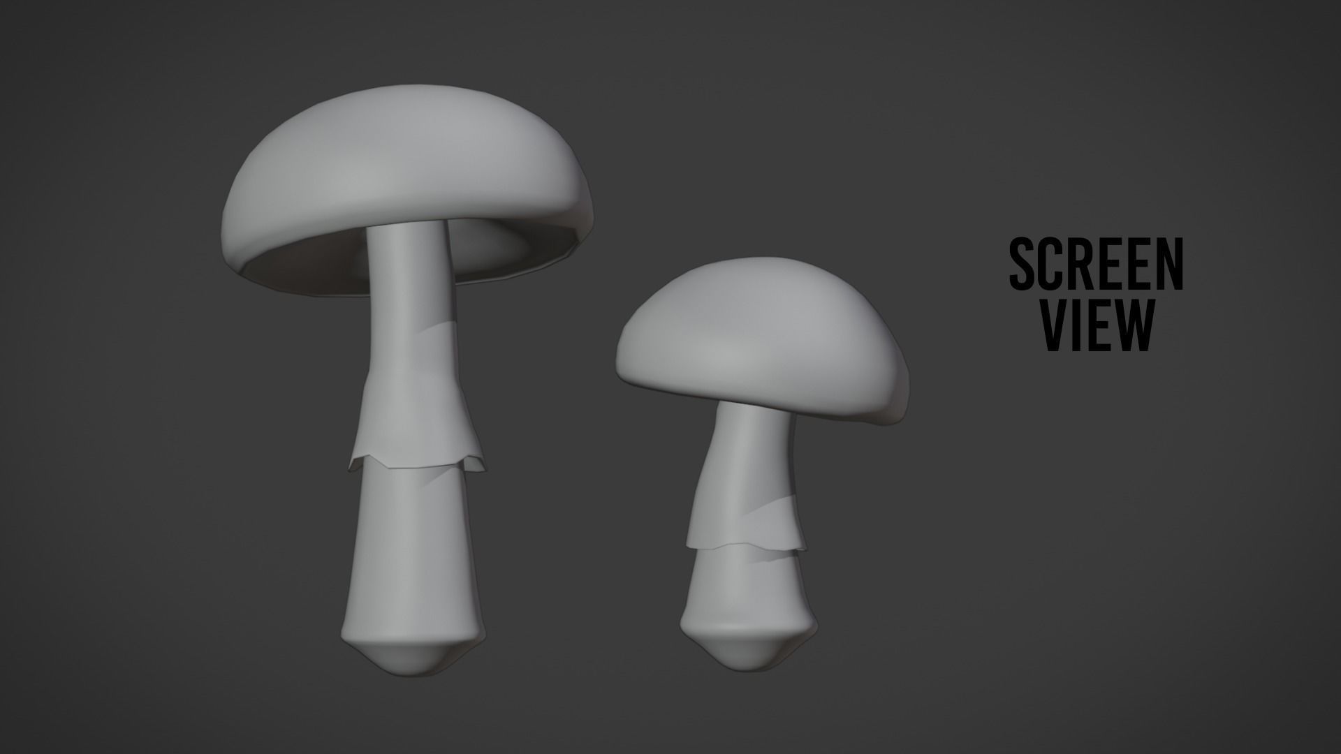 Mushrooms Fly Agaric or Amanita muscaria 3D model_7