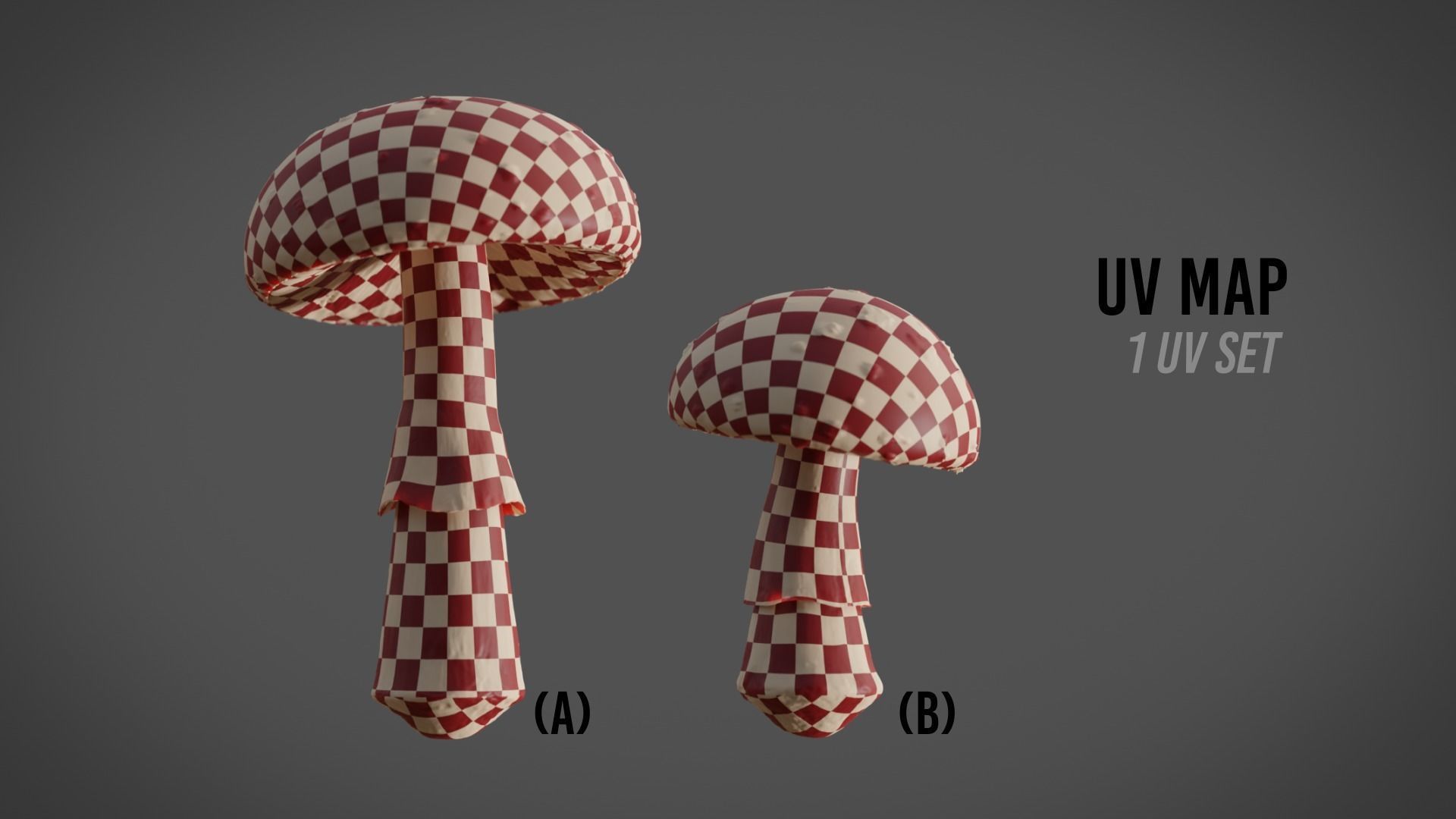 Mushrooms Fly Agaric or Amanita muscaria 3D model_5