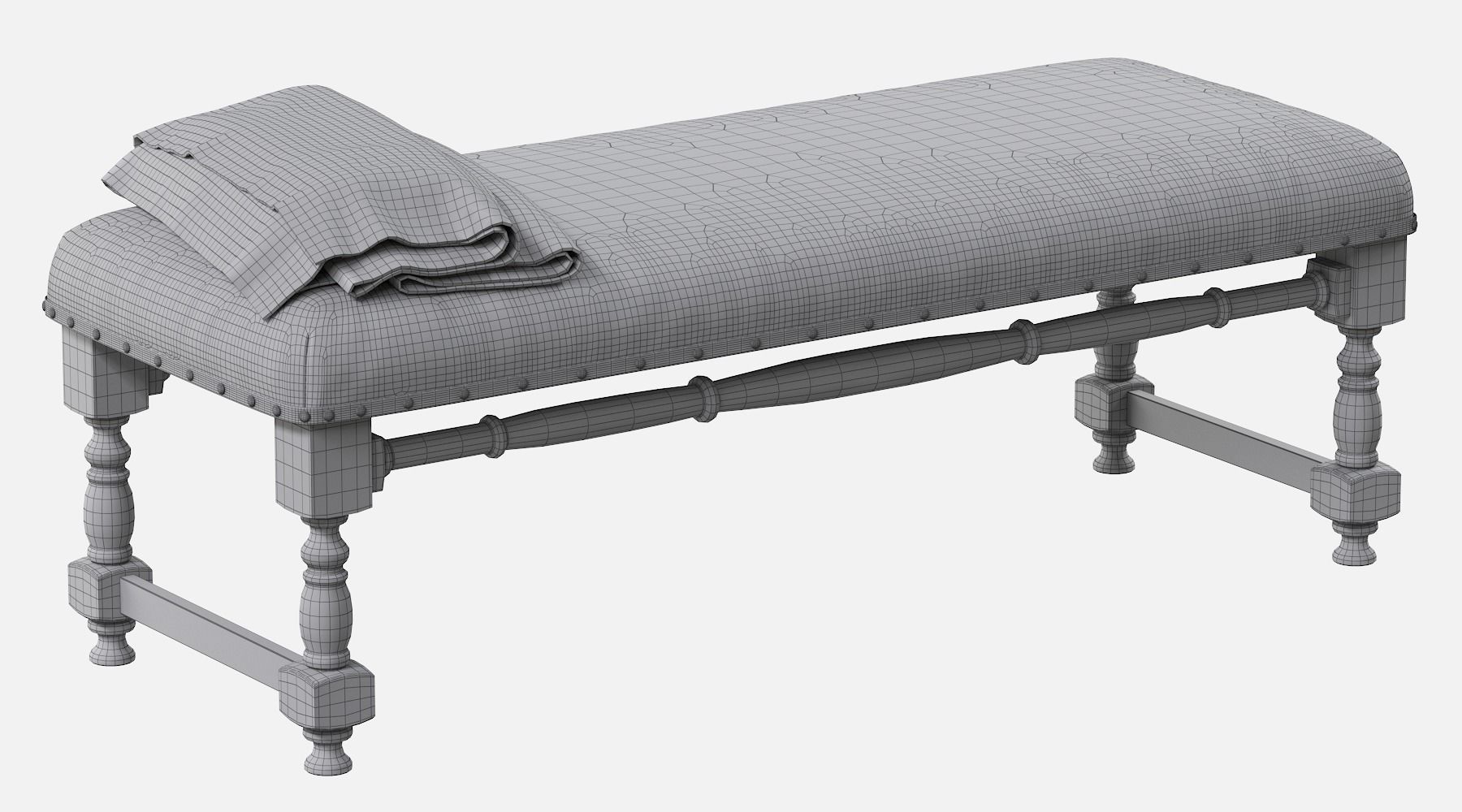 CHIC FARMHOUSE WOOD TURNED 3D model_9