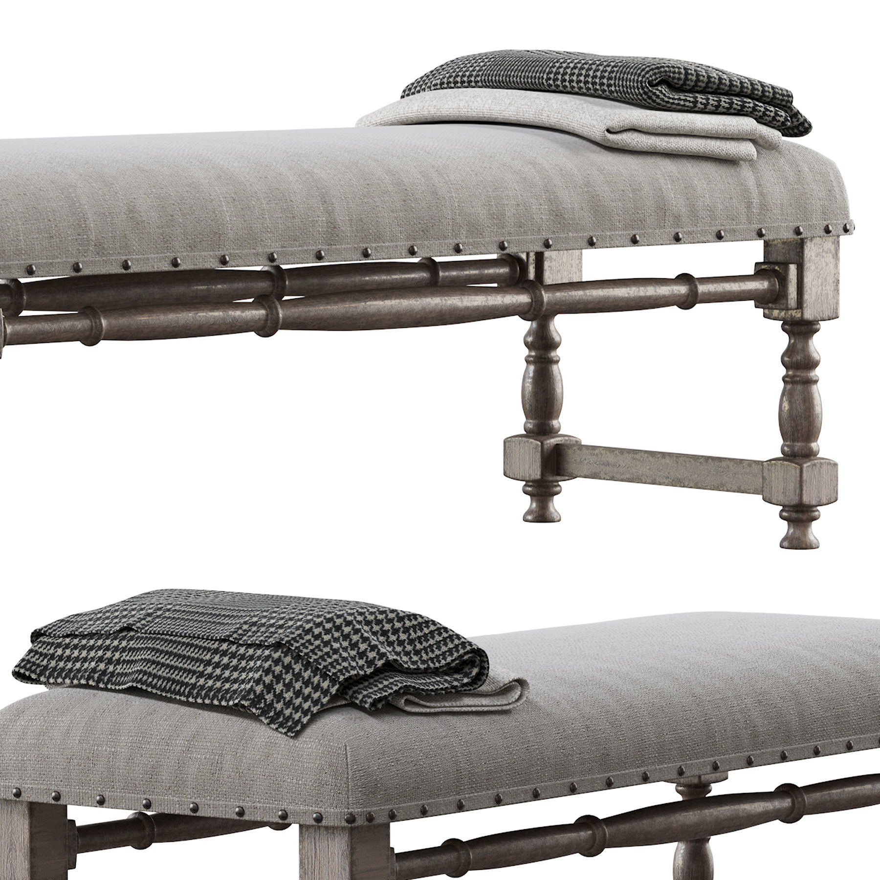 CHIC FARMHOUSE WOOD TURNED 3D model_2