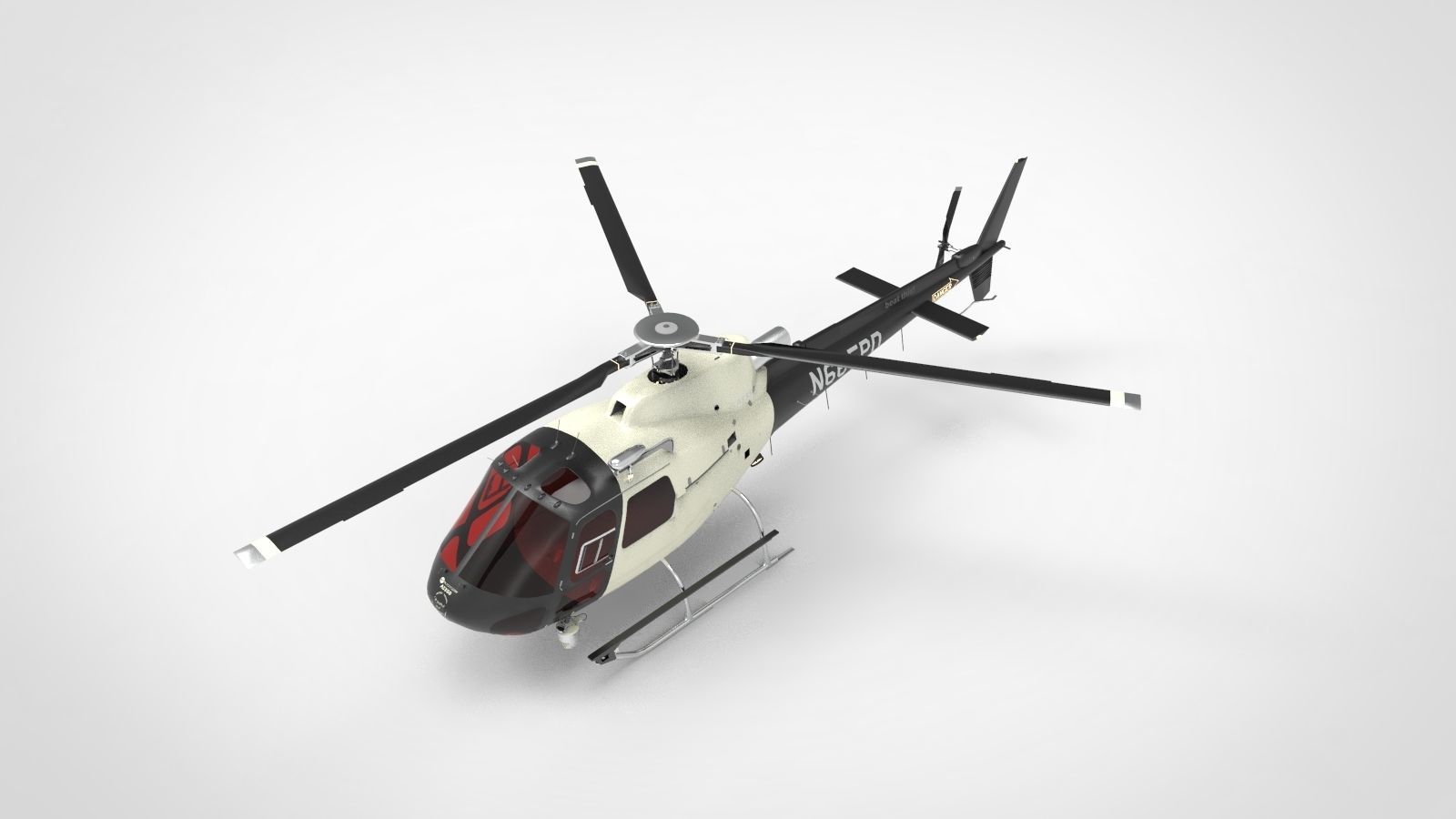Eurocopter AS350 3D model_3