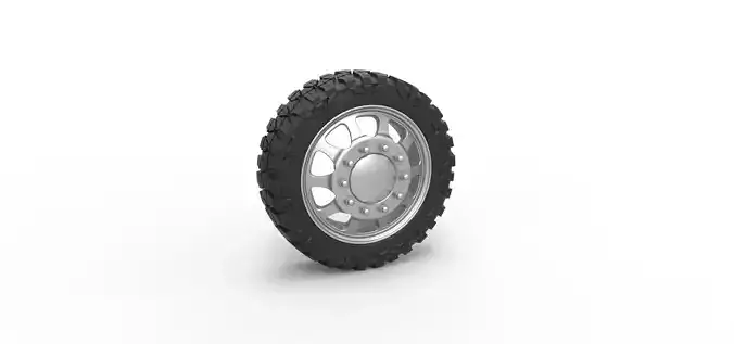 Diecat Front semi wheel for pickup V5 Scale 1 to 25
