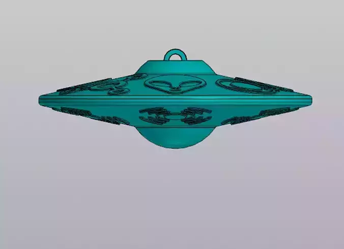 UFO Hanging Vase for dried and artificial flowers 3D print model