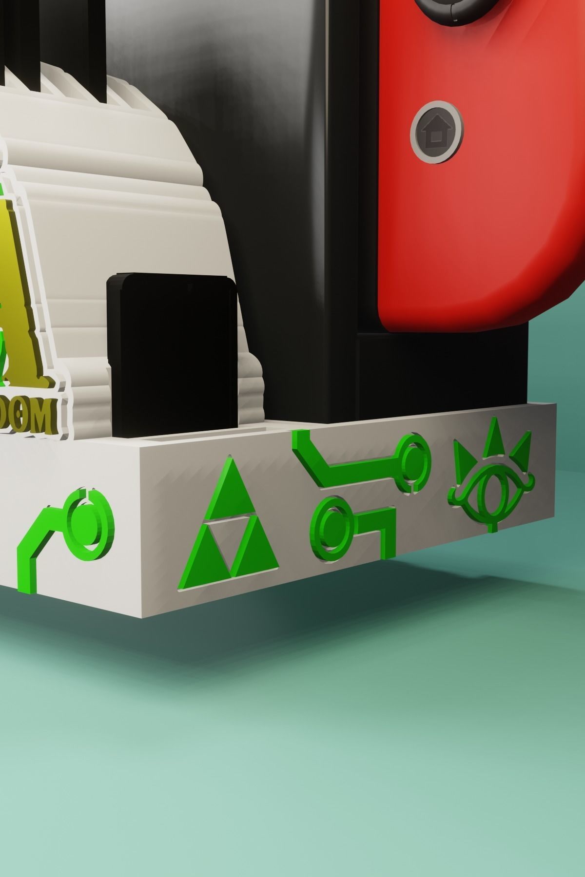 ZELDA TOTK NINTENDO SWITCH STAND WITH DOCK AND 20 GAMES 3D model_3