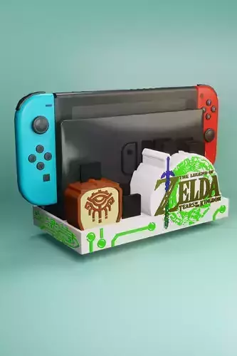 ZELDA TOTK NINTENDO SWITCH STAND WITH DOCK AND 20 GAMES