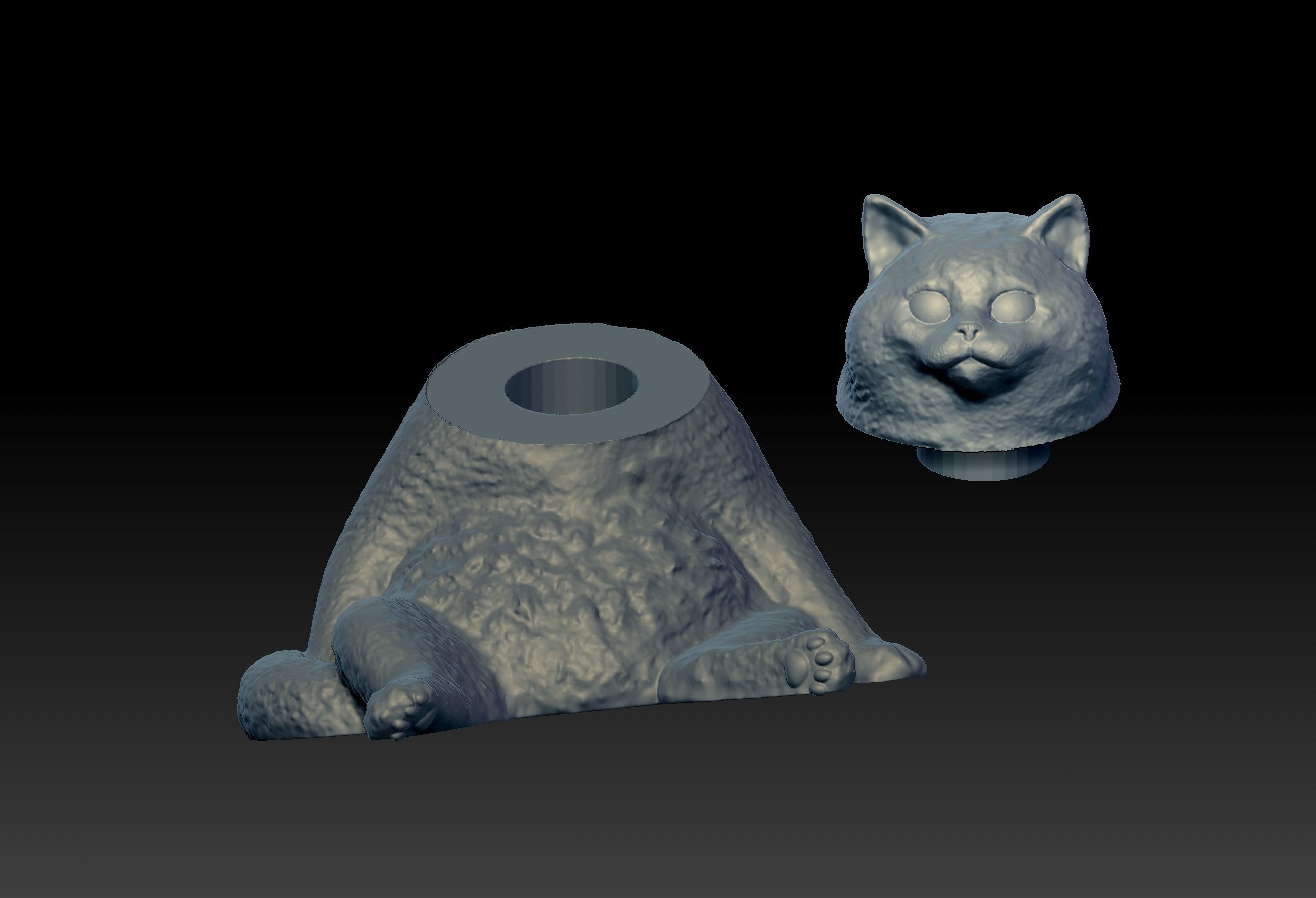 Fat Cat Meme Scan 3D print model_4