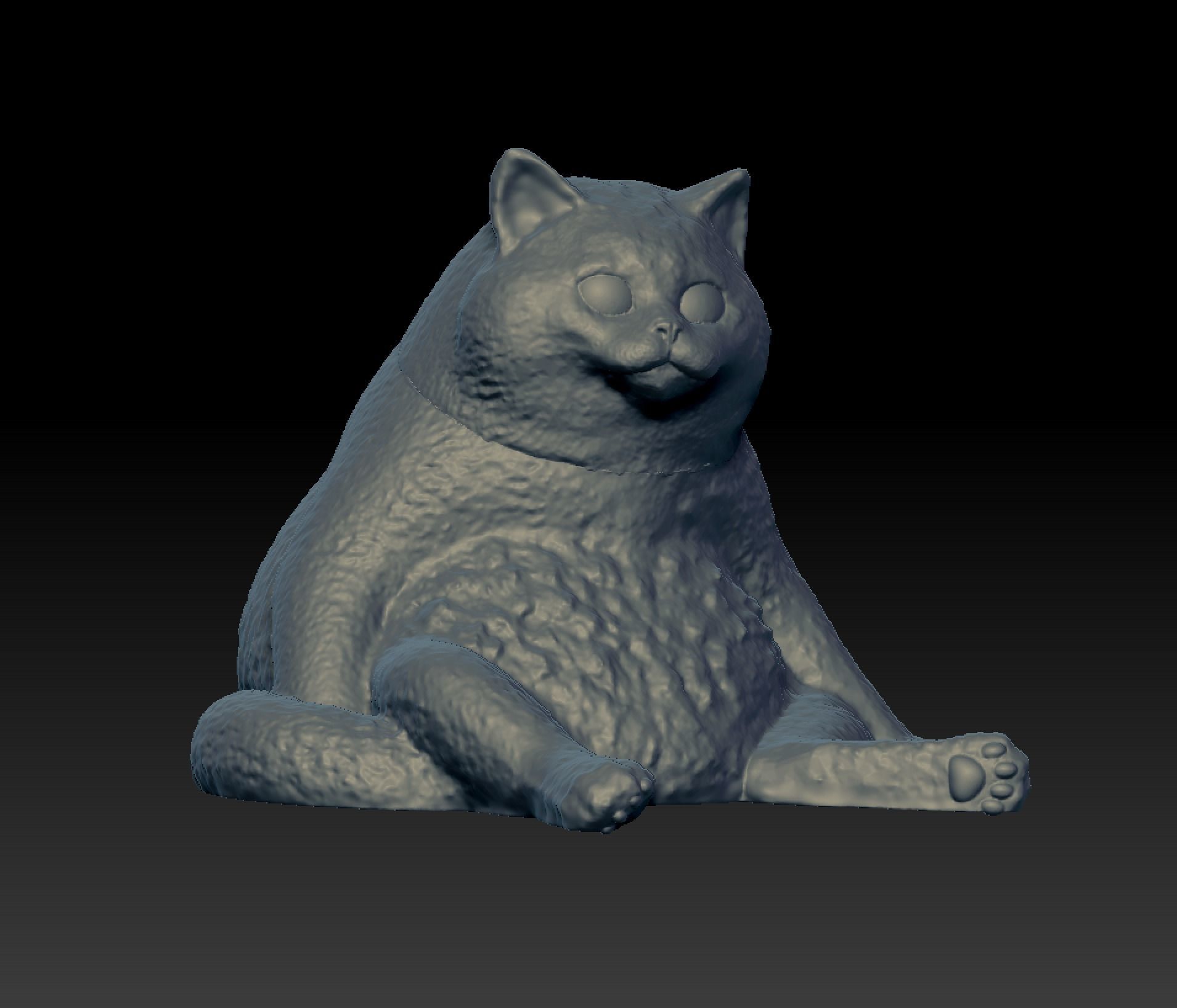 Fat Cat Meme Scan 3D print model_1