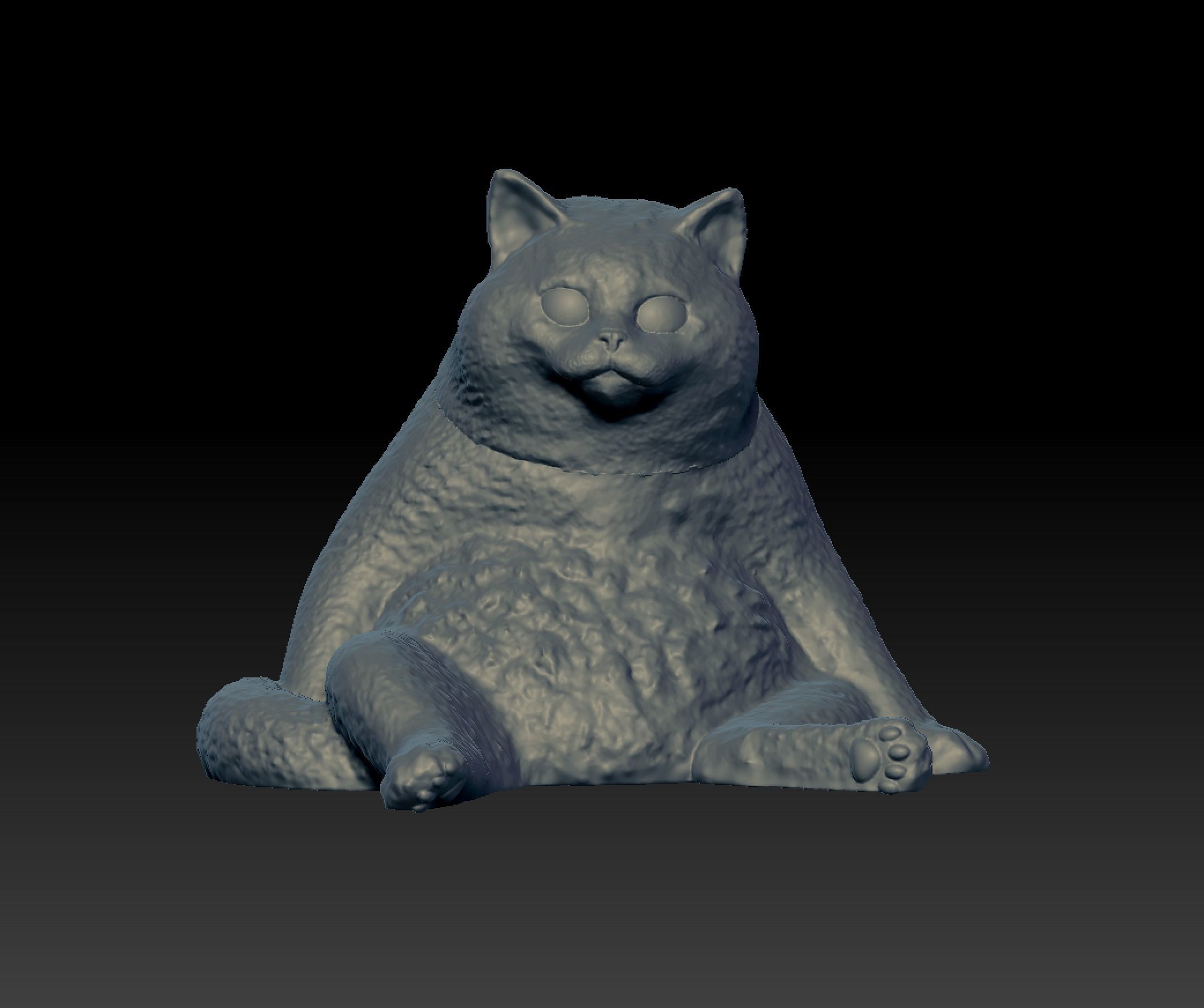 Fat Cat Meme Scan 3D print model_2